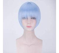 ydound Anime Coser Wig Anime Cosplay Perruque Eva Evangelion Ayanami Rei Blue Cheveux Courts Courtiers Comic-Con