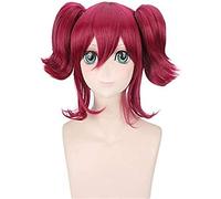 ydound Anime Coser Wig Anime LoveLive Sunshine Ruby Kurosawa Red Bunches Wig Cosplay Costume Love Live Résistant à la Chaleur Synthétique Cheveux Synthétiques Perruques
