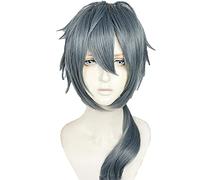 ydound Anime Coser Wig Ensemble Stars Shiina Niki Cosplay Perruque Bleu Grey Forfait Mixte Hair Peluca Anime Costume Costume Rôle Perruques for Party Carnaval