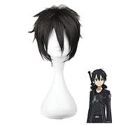 ydound Anime Coser Wig Épée Art Online Kirigaya Kazuto Perruque Cosplay Costume Sao Kirito Hommes Femmes Courts Black Synthetic Cheveux Parton Rôle Perruques Perruques