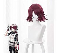 ydound Anime Coser Wig Game Arknights Cosplay Perruques de Cosplay Angel Cosplay Perruque résistant à la Chaleur Synthétique Hair Halloween Carnaval Party Anime Vêtements Wig+ Perruque Cap