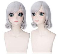 ydound Anime Coser Wig GamesCosplay Perruque Lol Ligue de légendes Annie Hastur Hastur The Dark Child Gris Argent Cheveux Courts Anime Bande Comic- Coel de Noël Carnaval Halloween Partie de Mode