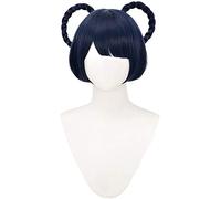 ydound Anime Coser Wig Genshin Impact Perruque Cosplay Perruques Xiao Perruques Bleu Gradient Dharma Protector Yecha Synthétique Hair Halloween Partie de Noël + Perruque Gratuite (Xiao)