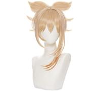 ydound Anime Coser Wig Genshin Impact Wig, Anime Cosplay Yoimiya Wig, avec Bonnet de Perruque Gratuit, for Halloween, fête, Carnaval, Vie Nocturne, Concerts, Mariages