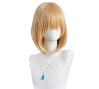 ydound Anime Coser Wig Hurlement Cosplay Perruque Château Ambulant Cosplay Hommes Court Blond Perruques Cosplay Cosplay Perruque Anime résistant à la Chaleur Perruques synthétiques