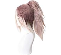 ydound Anime Coser Wig Jeu lol Akali k / da Cosplay Perruques 45cm transformé de la Queue de Cheval synthétique mélange de Cheveux Violet ( Size : Akali Brown )