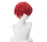 ydound Anime Coser Wig Karma akabane Cosplay Perruque d' assassinat de Classe de Classe Courte Rouge Perruque résistant aux Fibres de la Chaleur + Perruque Cap Party Fête Anime Play Props