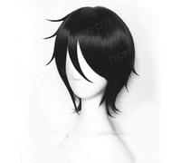 ydound Anime Coser Wig Kuroshitsuji Butler Black Butler Sebastian Michaelis Short Noir Résistant à la Chaleur Costume Cosplay Perruque+Piste+Perruque