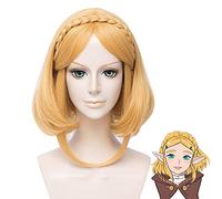 ydound Anime Coser Wig La légende de Zelda: Souffle de la Princesse Sauvage Zelda Cosplay Cosplay Cosplay Costume Résistant à la Chaleur Résistant à la Chaleur Synthetic Cheveux Femmes Wigs