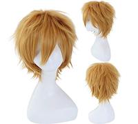 ydound Anime Coser Wig LOL Cosplay Perruques Ezreal Straight Droits Résistant à la Chaleur Résistant à la Chaleur Synthétique Perruque de Cheveux for Homme Boys Anime Jeux Universal Costume Party