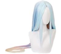 ydound Anime Coser Wig LOL DAWNBRINGER SKINE Peau SORAKA WIG Longue Droite Couleur mélangée 2 Versions Cosplay Perruque Synthétique Cheveux + Perruque Cap Halloween