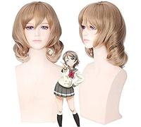 ydound Anime Coser Wig LoveLive!Ensoleillement! Watanabe You Short Droit Cosplay Perruque Costume Fête Anime Lin Wig et