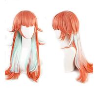 ydound Anime Coser Wig Minato Aqua Cosplay Perruque Girls Long 2 Tresses Rose Bleu Synthétique Hair Halloween Party Play+Cap ( Color : Orange Blue )