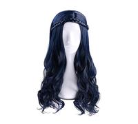 ydound Anime Coser Wig Movie Descendants 2 Evie Long Wavy Wiv Cosplay Costume Femmes Résistant à la Chaleur Synthétique Hair Halloween Party Perruques