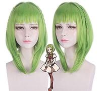 ydound Anime Coser Wig Nanamine Sakura Perruque Court Mixte Green Wig Perruque Hanako- Kun Cosplay Cosplay Cosplay Perruque 45cm Cheveux Synthétique