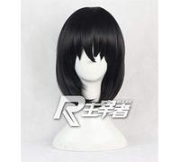 ydound Anime Coser Wig Owarimonogatari oshino OUGI Perruques Cosplay Costumes Bakemonogatari Courte Cheveux Noir Peruca Anime Perruque for Halloween