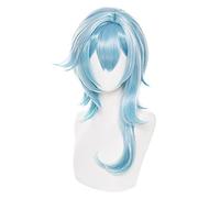 ydound Anime Coser Wig Perruque de Cosplay de Saccharose Sucrose, Genshin Cosplay de Saccharose avec Clip Oreilles et Perruque, Longue Perruque de Cosplay d' Anime Bleu Vert ( Color : EULA )