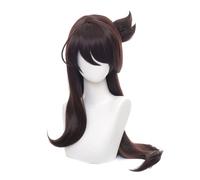ydound Anime Coser Wig Perruque Game Genshin Impact, Perruque Anime Cosplay Beidou, avec Bonnet de Perruque Gratuit, for Halloween, fête, Carnaval, Vie Nocturne, Concerts, Mariages