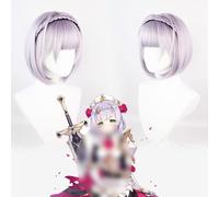 ydound Anime Coser Wig Perruque Genshin Impact, Perruque Anime Cosplay Noelle, avec Bonnet de Perruque Gratuit, for Halloween, fête, Carnaval, Vie Nocturne, Concerts, Mariages