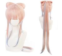 ydound Anime Coser Wig Perruque Genshin Impact, Perruque Anime Cosplay Sangonomiya Kokomi, avec Bonnet de Perruque Gratuit, for Halloween, fête, Carnaval, Vie Nocturne, Concerts, Mariages