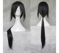ydound Anime Coser Wig Perruques 80cm Long Synthetic Cosplay Perruque Skunks APH Noir APH Yao Uchihaka Itachi Costume Wigs+ Perruque Cap