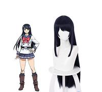 ydound Anime Coser Wig Perruques de Cosplay Anime Cosplay, Yuri Honjo Cosplay Perruques avec Perruque Gratuite(Couleur:Noir) ( Color : Black )