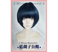 ydound Anime Coser Wig Persona 5 Takemi Tae Courte Couleur Mixte Wig Cosplay Hair Halloween P5 Bleu Noir