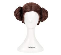 ydound Anime Coser Wig Princesse Leia Organa Solo Cosplay Perruque Courte Perruque de Cheveux synthétiques résistant à la Chaleur+Perruque