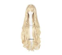 ydound Anime Coser Wig Volcaloid3 SeeU Cosplay Perruques 100cm Long Light Blonde Curly Wavy Wavy résistant à la Chaleur Perruque de Cheveux Synthétique+Perruque