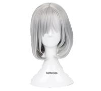 ydound Anime Coser Wig Zootopia Rabbit Bunny Officier de Lapin Judy Hopps Cosplay Perruque Courte Perruque Synthétique Synthétique résistant à la Chaleur de la Chaleur+Perruque