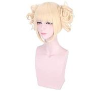 ydound Cosplay Wig Anime Cosplay Perruques My Hero Academia Himiko Toga cos Perruque Split Tigre Bouche Clip Lait Or Cosplay Perruque KEEBON