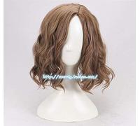ydound Cosplay Wig Cosplay Sirius Brun Perruque ondulée Cosplay Perruque Halloween Jeu de rôle Sirius Costumes de Cheveux Noirs avec Bonnet de Cheveux