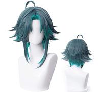 ydound Cosplay Wig Genshin Paimon Sora Diluc Barbara Jeu Personnages Anime Cosplay Costume Cheveux avec Tresses Queues De Cheval Perruques (Xiao)