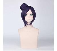 ydound Cosplay Wig Konan Cosplay Perruque Hommes Femmes Cosplay Perruques Halloween, noël, Carnaval déguisement Violet foncé Courte Droite Perruque