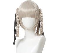 ydound Cosplay Wig Momobami Kirari Perruque for Anime Kakegurui Cosplay Perruque Gris Tresse Lolita Perruque déguisement d'halloween Perruque