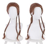 ydound Cosplay Wig Natasha Romanoff Synthétique Cosplay Perruque for Femmes Filles Cheveux tressés Brun rougeâtre Noël Carnaval Halloween Costume Cosplay Party Perruque