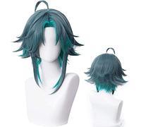 ydound Cosplay Wig Perruque Cosplay Fluffy Dégradé Bleu for Jeu Genshin Impact Xiao Lolita Gradient Party Harajuku Hair (Xiao-Blue Gradient)