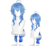 ydound Cosplay Wig Perruque Cosplay ondulée Bleue for Jeu Genshin Impact Lolita Party Harajuku Hair (Ganyu)