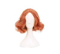 ydound Cosplay Wig Perruque de Cosplay Persona 5, Cheveux Courts bouclés Orange superposés for Perruques d'halloween de Jeu de rôle Haru Okumura avec Bonnet de Perruque