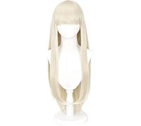ydound Cosplay Wig Yomoduki Runa Perruque for Cosplay Anime Kakegurui Doré Cheveux Longs Raides Halloween Costume Perruque