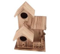 YDRCESMI Maison D'Oiseau en Bois avec Toits, Maisons d'oiseaux pour L'ExtéRieur, Maisons d'oiseaux Bleu en Bois pour L'ExtéRieur avec Un Poteau Debout pour Le Jardin, Le Balcon, Etc