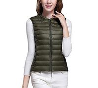 YDSH Femme Mode Doudoune sans Manches Col Montant Poches Automne Hiver Manteau Gilet Neige Casual,Femme Gilet Doudoune Ultra Léger sans Manches Col Montant Veste