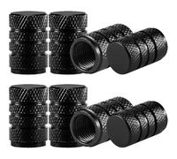 YDSTNiu 8 Pièces Bouchons de Valve de Pneu de Voiture pour Audi A4 B8 Allroad(8KH)(2009-2016), Capsules de Valve pour Automobiles, Accessoire Anti-poussière,Black