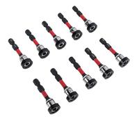 YDuupxe 10 Pièces Ensemble D'embouts de Vis pour Cloisons Sèches Magnétiques PH2 Embout de Tournevis à Profondeur Réglable avec Collier en Aluminium Amovible pour le Travail du Bois des