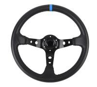 YDuupxe 14in Racing Wheel de Direction Sport Volant Performance Volant Volant Universal PU Leather Aluminium avec écrans de Montage pour Adaptateur de Moyeu à 6 Trous (BLUE)