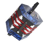 YDuupxe Accordéon Concertina Bleu Ciel, Bois Massif et Cuir, Dragonne Réglable, 20 Boutons pour Débutants et Interprètes (BLUE)