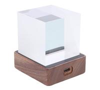 YDuupxe Affichage du Téléscripteur Bitcoin, Affichage en Verre Cristal avec Mises à Jour du marché en Temps Réel, Informations Météorologiques et Interface Personnalisable pour Le (Noyer)