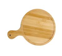 YDuupxe Assiette de Service à Pizza en Bois, Plateau à Pizza en Bambou de 14 Pouces avec Poignée Incurvée pour la Maison et le Restaurant (Pizzas 8po pour 7po)