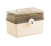 YDuupxe Boîte de Rangement, Trousse de Premiers Secours Légère et étanche à 3 Couches de Grande capacité pour la Maison et L'extérieur (WHITE)