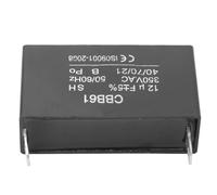 YDuupxe Condensateur 12 Uf, Condensateur AC 350 V pour Démarrage du Générateur à et Moteur de Ventilateur avec Trou de Montage, Coque en Plastique pour une Installation Pratique